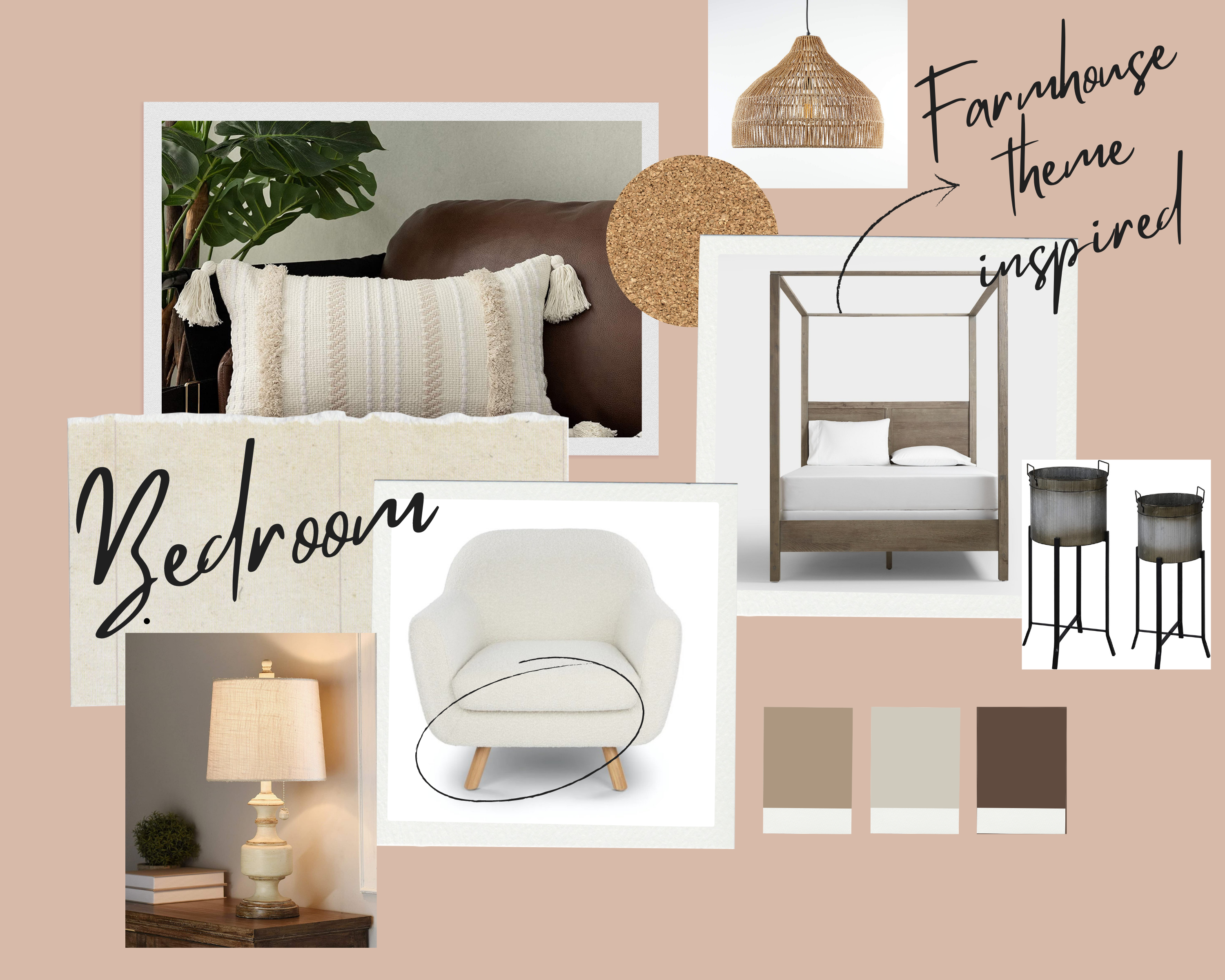 Bedroom design mood board