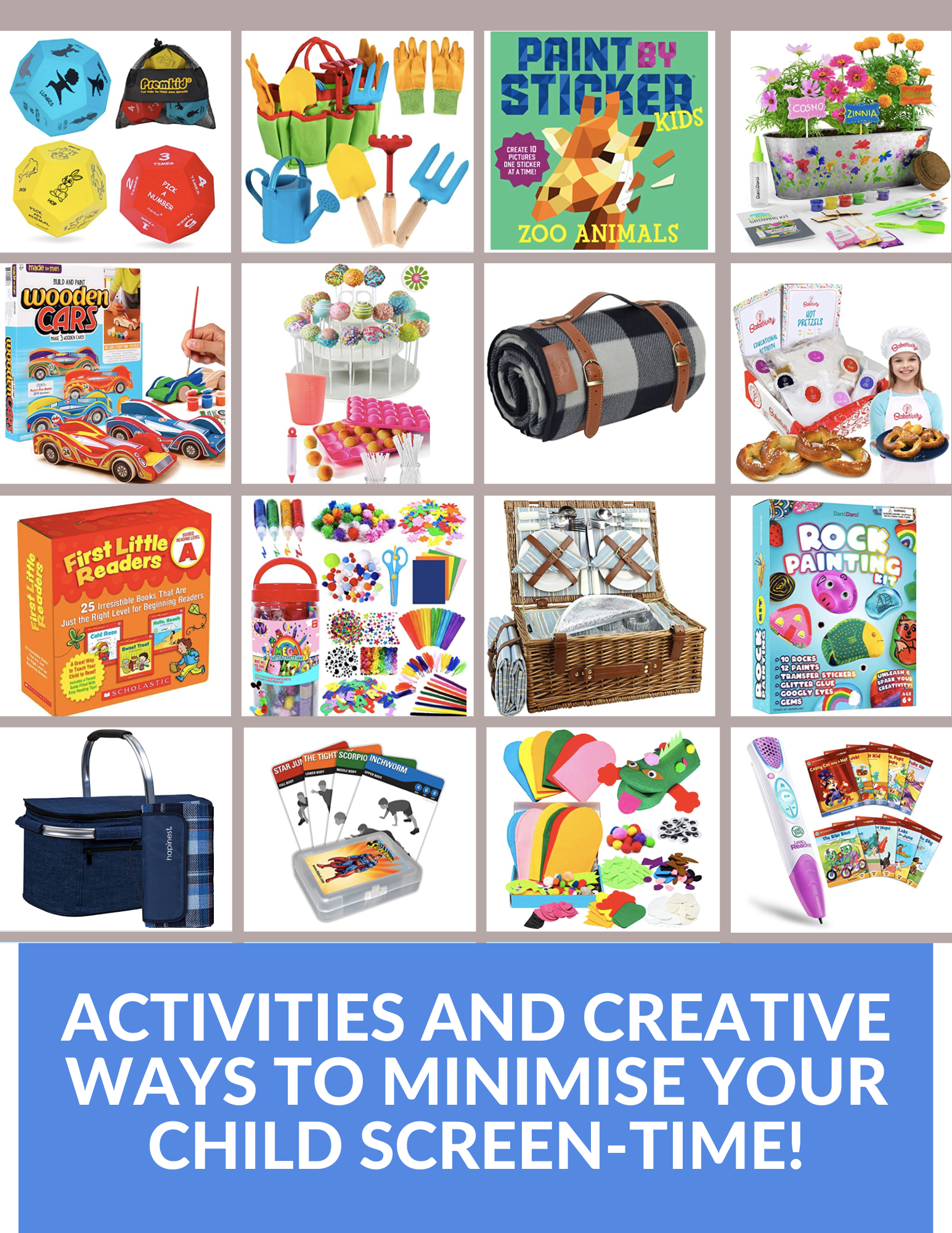 ACTIVITIES AND CREATIVE WAYS TO MINIMISE YOUR CHILD SCREEN-TIME!