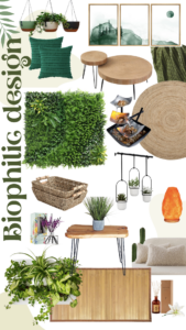 biophilic design makeover collage