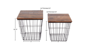 industrial farmhouse nesting table set of 2