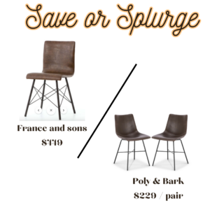 dining chair dupe