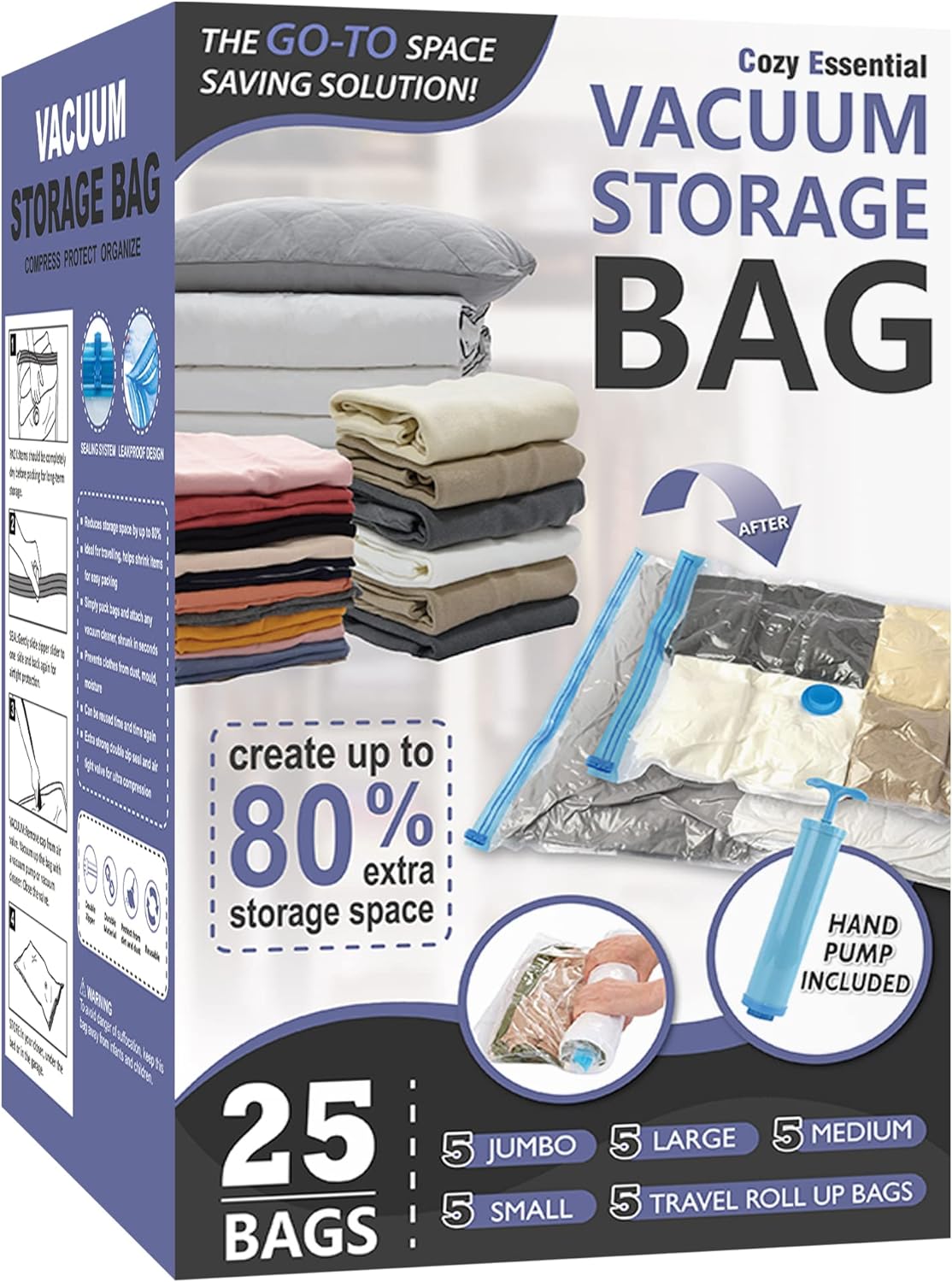 STORAGE ORGANIZATION VACCUM BAGS